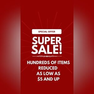 Search for REDUCED! Prices start at $5 and up